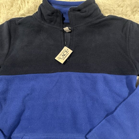 The Childrens Place boys NWT L 10/12 two tone fleece pullover sweater - Picture 4 of 10